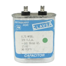CA075MF370V ELAVSA CAPACITOR METALICO DE TRABAJO CONTINUO CA0.75MF 370V