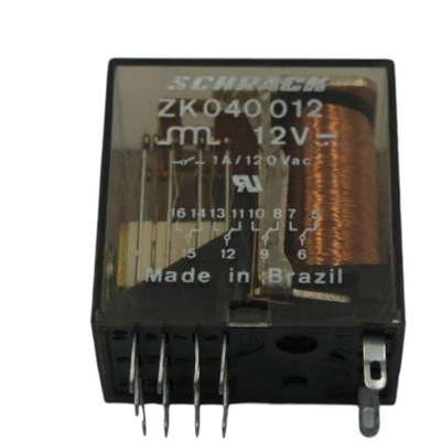 ZK040012 SCHRACK RELEVADOR 14 PINES 12 VDC ESPECIAL