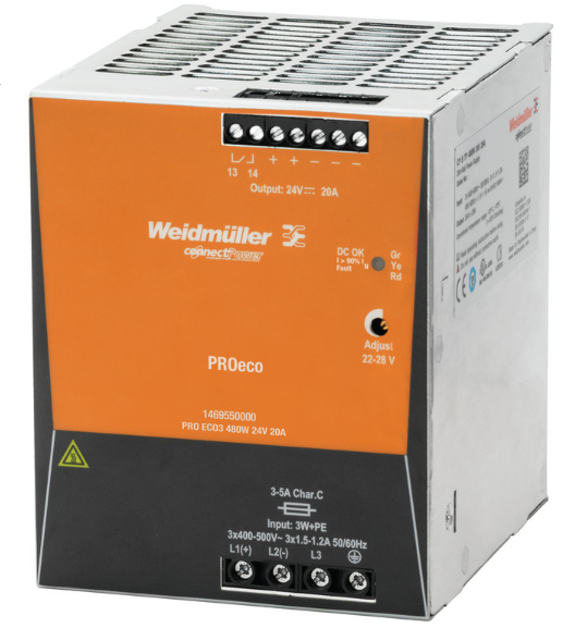 1469550000 WEIDMULLER FUENTE DE ALIMENTACION PROECO3480W24V20A