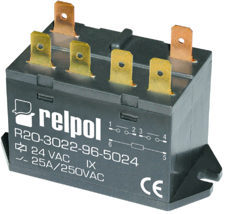 R203022961024 RELPOL RELEVADOR 6 PINES 24VDC
