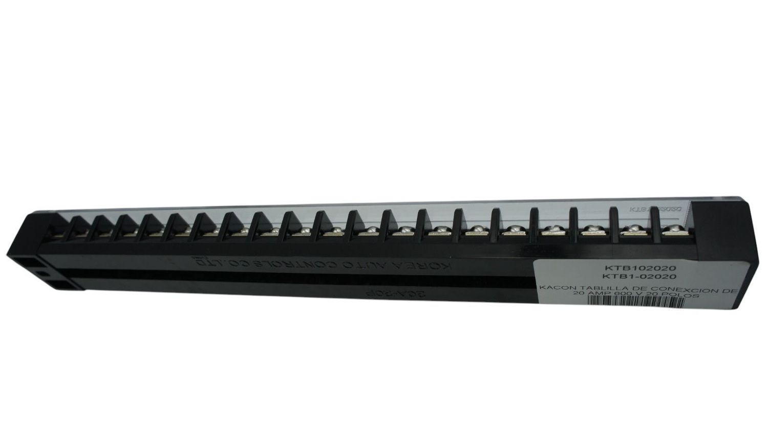 KTB102020 KACON TABLILLA DE CONEXCION DE 20 AMP 600 V 20 POLOS