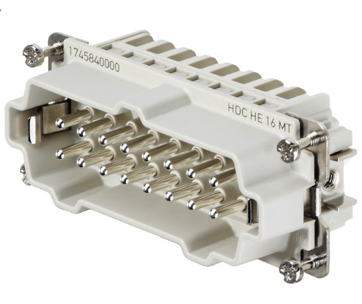 1745840000 WEIDMULLER CONECTOR MACHO DE 16 POLOS HDCHE16MT F03CG44761