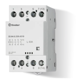 226400244310 FINDER Contactores modulares 4 NO (24 V DC/AC) 63 A. 226400244310