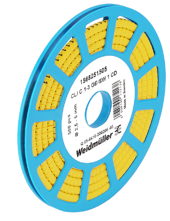 1568251671 WEIDMULLER MARCACABLE RL500PZ 10-18 AWG CLI C 1-3 GE/SW R CD