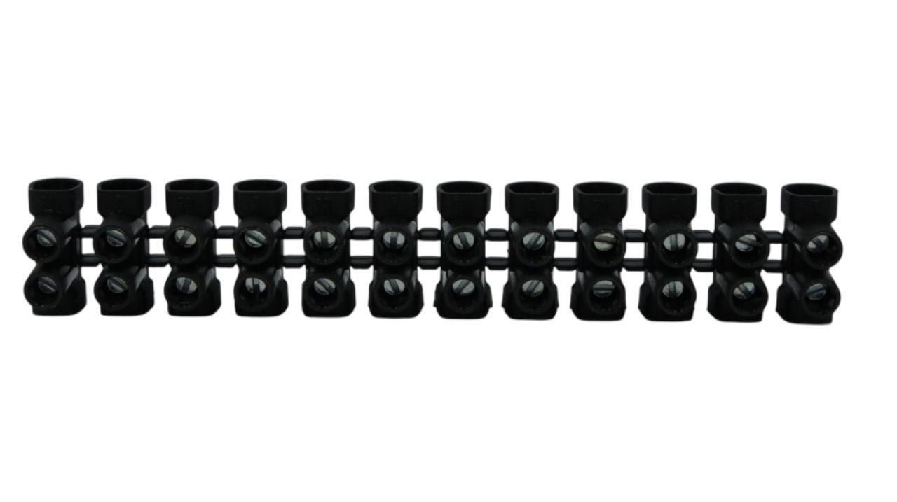 306N TEKOX REGLETA NEGRA 12 POLOS CAL 10 AWG