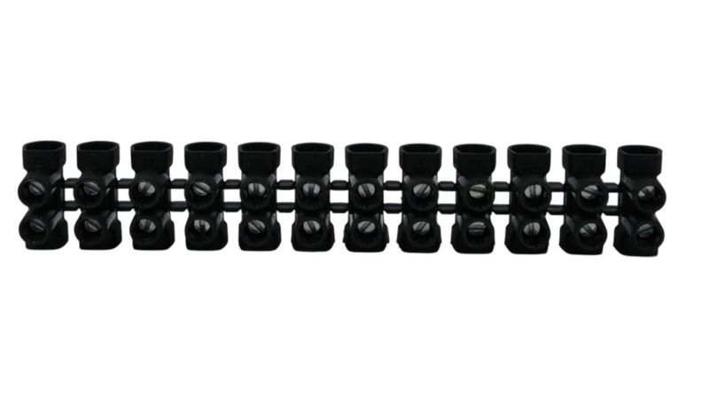 306N TEKOX REGLETA NEGRA 12 POLOS CAL 10 AWG