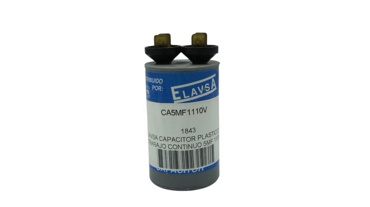 CA5MF110V ELAVSA CAPACITOR PLASTICO DE TRABAJO CONTINUO 5MF 110V