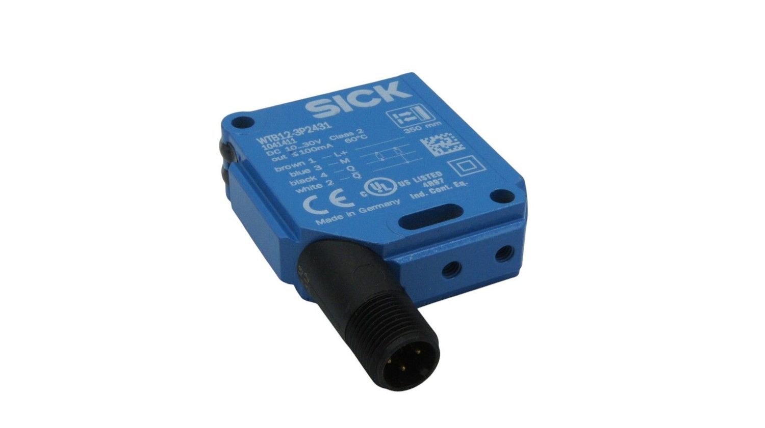 WTB123P2431 SICK SENSOR FOTOELECTRICO PNP DETECCION 350MM CON CONECTOR MACHO 4 PINES M12 FALTAN ACCESORIOS