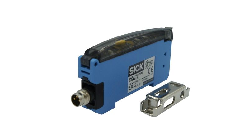 WLL1702P330 SICK SENSOR FOTOELECTRICO DE FIBRA OPTICA Y AMPLIFICADOR CONECTOR M8 3 PINES PNP DETECCION 4 MTRS