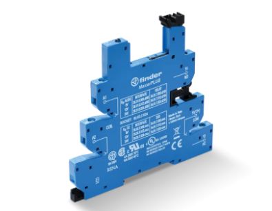 93637024 FINDER BASE PARA RELEVADOR TIPO CLEMA 24 VAC/DC CON ESPACIO PARA FUSIBLE MOTEJE ENRIEL