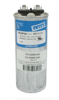 CA100MF440 ELAVSA CAPACITOR METALICO DE TRABAJO CONTINUO 100MF 440V