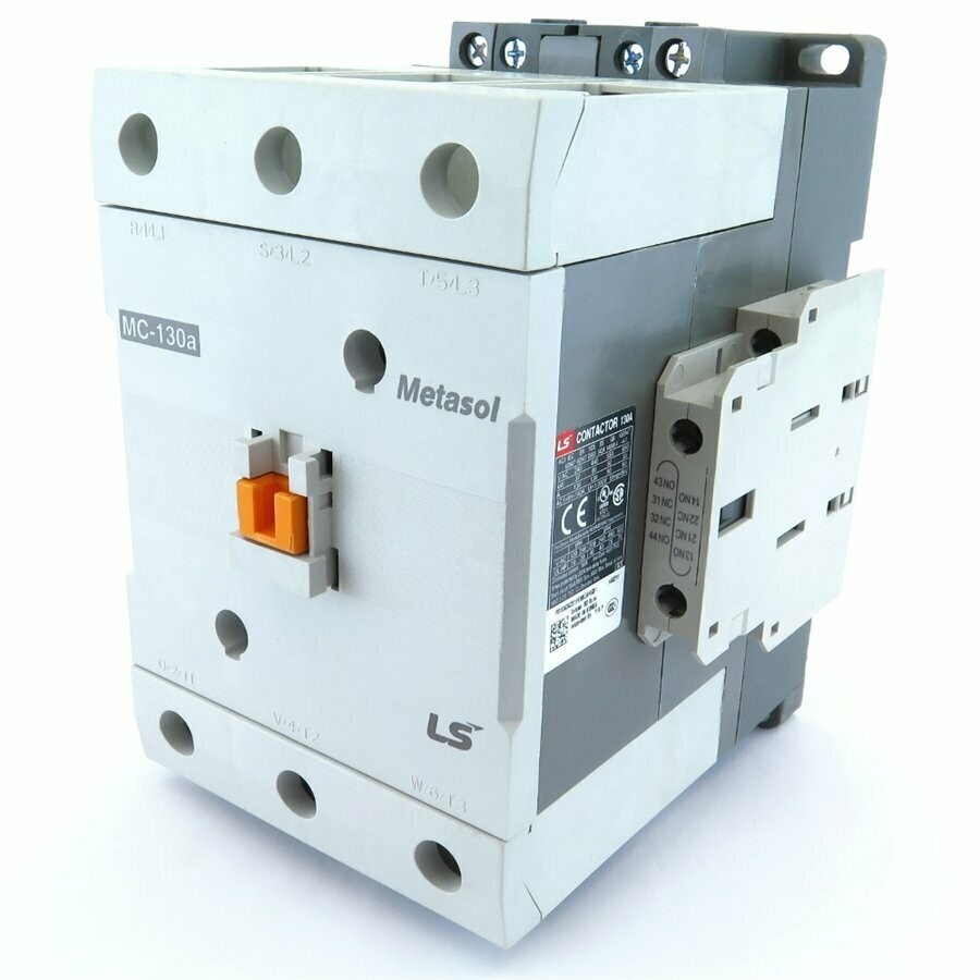 Contactor Magnético Tripolar MC130A-220V 130 A Bobina 220 VAC | 2NA + 2NC LS ELECTRIC