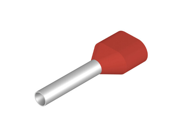 9037300000 WEIDMULLER TERMINAL PUNTERA HUECA DOBLE CAL 16AWG ROJO
