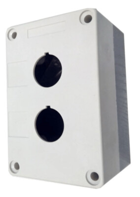 Botonera plástica LAY5-BOX2B 2 orificios blanca | DIXSEN Botonera plástica LAY5-BOX2B 2 orificios blanca | DIXSEN