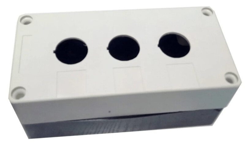 Botonera plástica LAY5-BOX3B 3 orificios blanca | DIXSEN