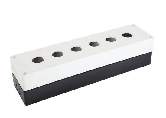 Botonera plástica LAY5-BOX6 6 orificios blanca | DIXSEN
