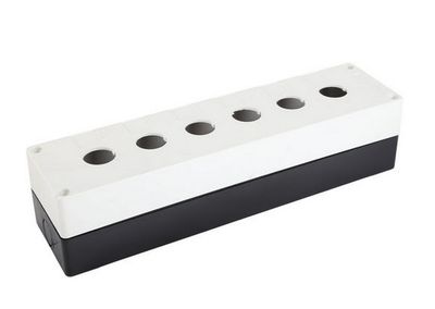 Botonera plástica LAY5-BOX6 6 orificios blanca | DIXSEN