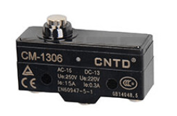 Micro Switch de pivote ancho corto CM-1306, 15A 250V 1NA+1NC | CNTD
