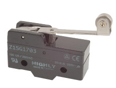 Z15G1703 HIGHLY LIMIT SWITCH PEQUEÑO PALANCA MEDIANA CON RODILLO 1NC+1NO
