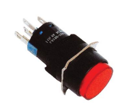 Botón pulsador retenido circular LAY50-16AY-22TD-R-120V rojo 120V 16 mm | ANDELI