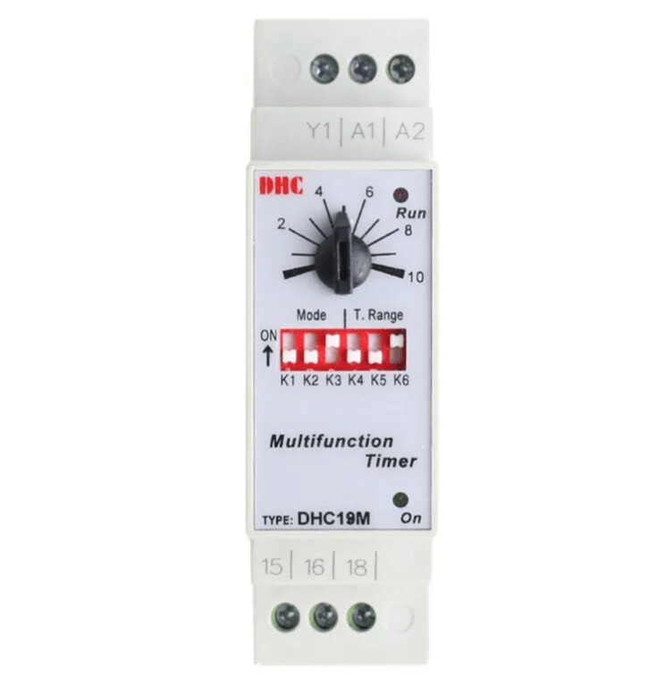 DHC19M DHC TIMER PARA RIEL DIN MULTIFUNCION 24-240 VAC/DC DHC19M DHC TIMER PARA RIEL DIN MULTIFUNCION 24-240 VAC/DC