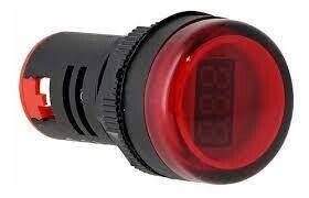 Volmetro digital rojo AD22-22VM-RA 22mm 12-500 VAC | ANDELI