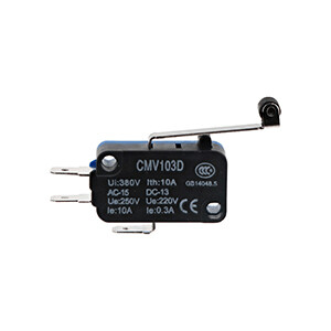 Micro Switch Palanca larga con rodillo CMV103D, 10A 250V 1NC + 1NO | CNTD