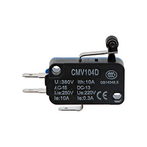 Micro Switch Palanca corta con rodillo CMV104D, 10A 250V 1NC + 1NO | CNTD