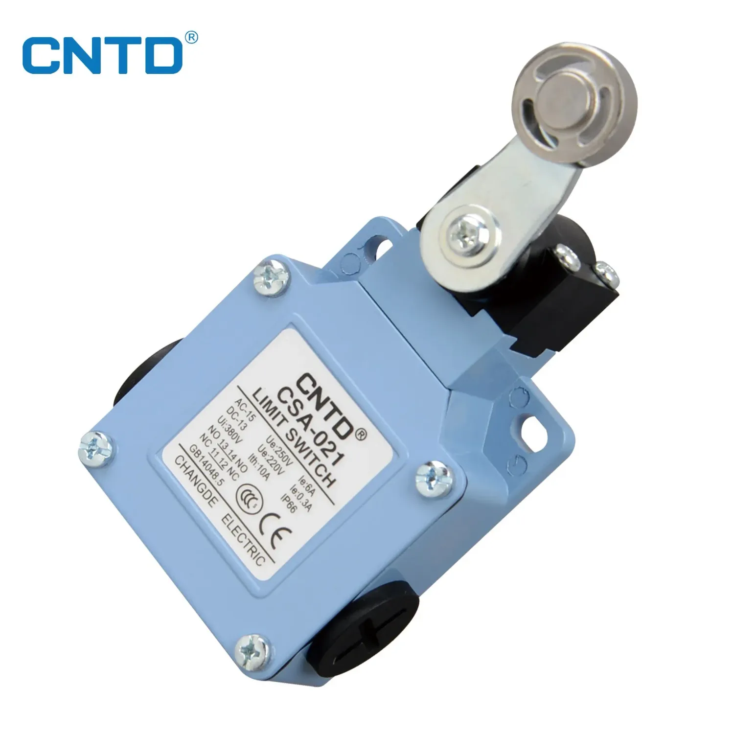 Limit Switch vertical brazo con rodillo CSA-021 , 1NC + 1NO | CNTD