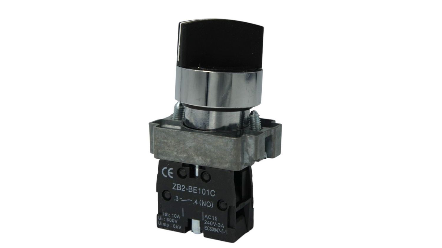 Selector de palanca corta XB2-BD21 , 2 posiciones retenido 22 mm | DIXSEN