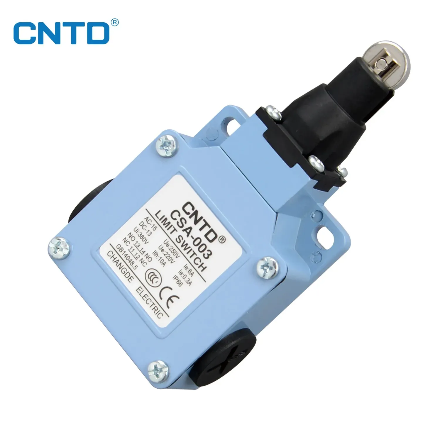 Limit Switch vertical pivote alto con rodillo CSA-003 , 1NC + 1NO | CNTD