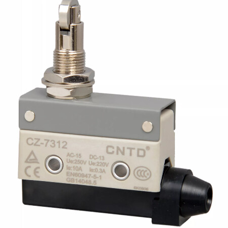 Limit Switch horizontal rodillo lineal invertido metálico reforzado CZ-7312 , 1NC + 1NO | CNTD