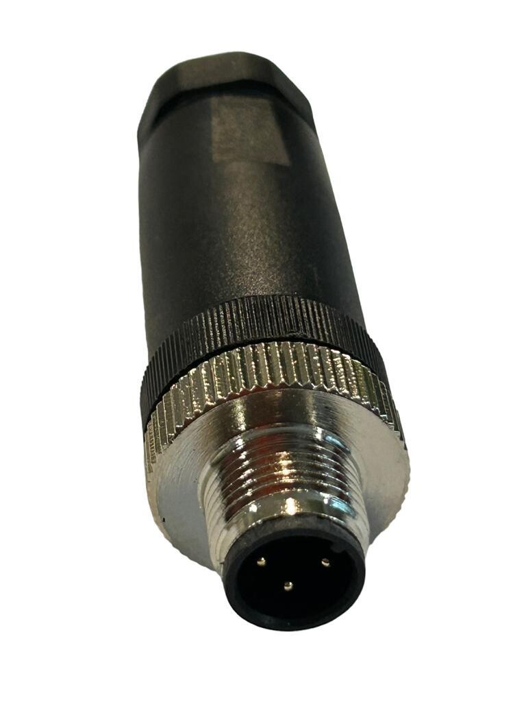 Conector para sensor M12 macho recto M12RM3K , 3 pines | MK ELECTRO