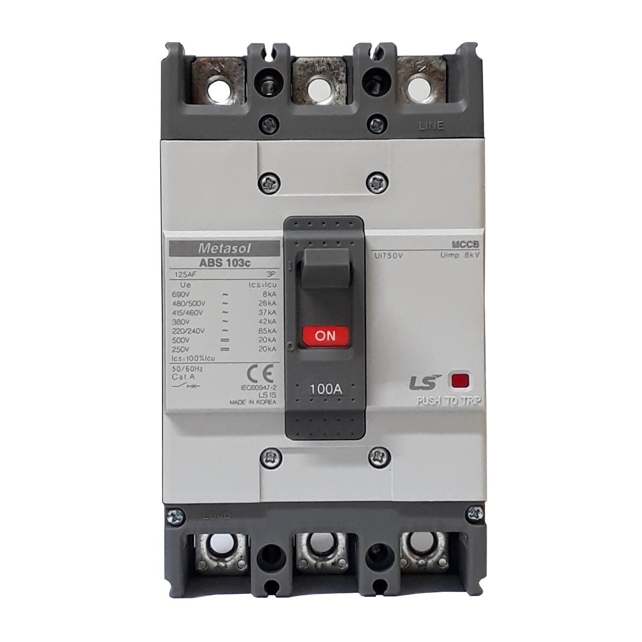 Interruptor Termomagnético en Caja Moldeada ABS103C 75A Tamaño 2 | LS Electric