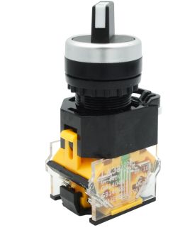 Selector de 2 posiciones retenido M22MK-2 1NA+1NC 22 mm | MK ELECTRO