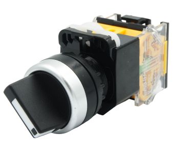 Selector de 3 posiciones retenido M22MK-3 2NA+2NC 22 mm | MK ELECTRO