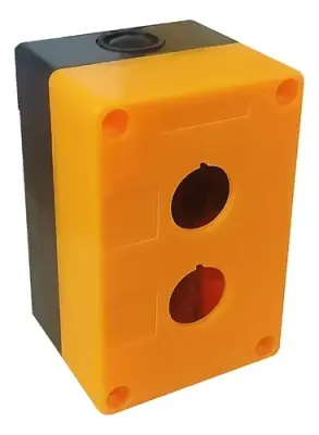 Botonera plástica LAY5-BOX2A 2 orificios amarilla | DIXSEN