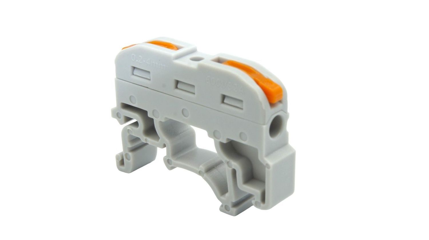 Clema de paso PTC-211 con conexión sin herramienta 32A para Riel DIN  | MK ELECTRO