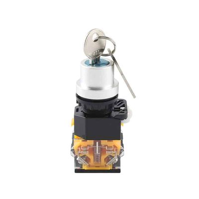 Selector con llave M22MK-S2 de 2 posiciones retenido 22 mm 1NA+1NC | MK ELECTRO