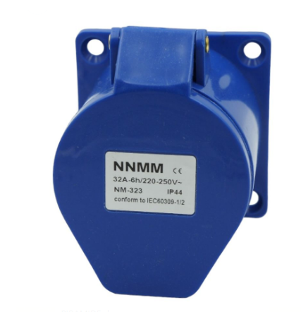 Base para conector industrial hembra empotrable NM323 , 32A 2 Polos + Tierra | MK ELECTRO