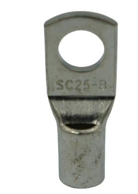 Terminal de Conexión Desnuda Tipo Ojillo SC258 , 8 MM 5/16 CAL. 4 , 25MM | MK ELECTRO