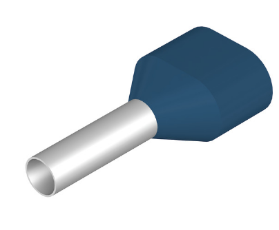 9004430000 WEIDMULLER PUNTA DOBLE 14AWG H 2.5 / 18.5 D AZUL