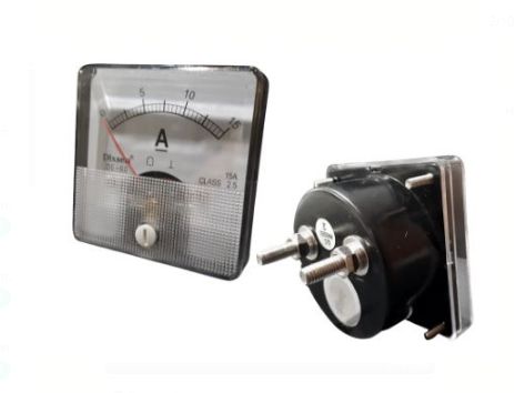 Amperímetro analógico DE-6025ADC 0-25A CD 60x60 mm | DIXSEN