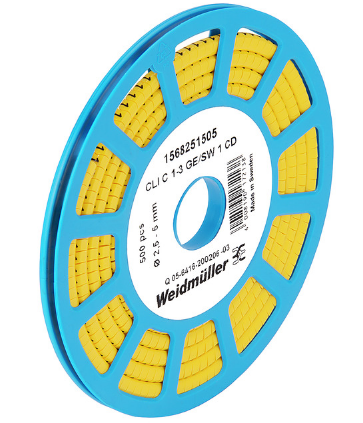 1568251637 WEIDMULLER MARCACABLE RL 500 PZ 10-18 AWG CLI C 1-3 GE/SW A CD