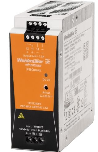 1478120000 WEIDMULLER FUENTE DE ALIMENTACION PRO MAX 180W 24V 7,5A 1478120000 WEIDMULLER FUENTE DE ALIMENTACION PRO MAX 180W 24V 7,5A