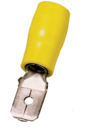 Zapata tipo faston macho MDV-5-250 amarillo 10-12 AWG | MK ELECTRO