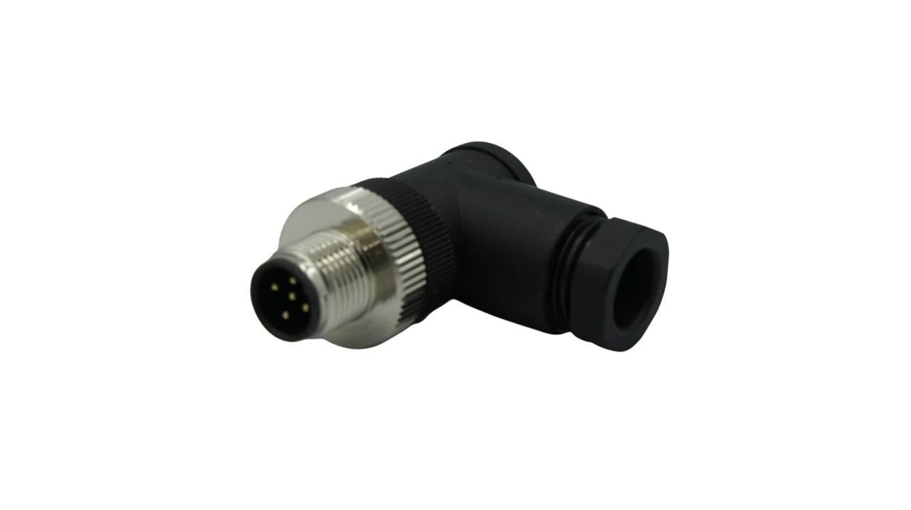 Conector para sensor M12 macho acodado M12CM3K , 3 pines | MK ELECTRO