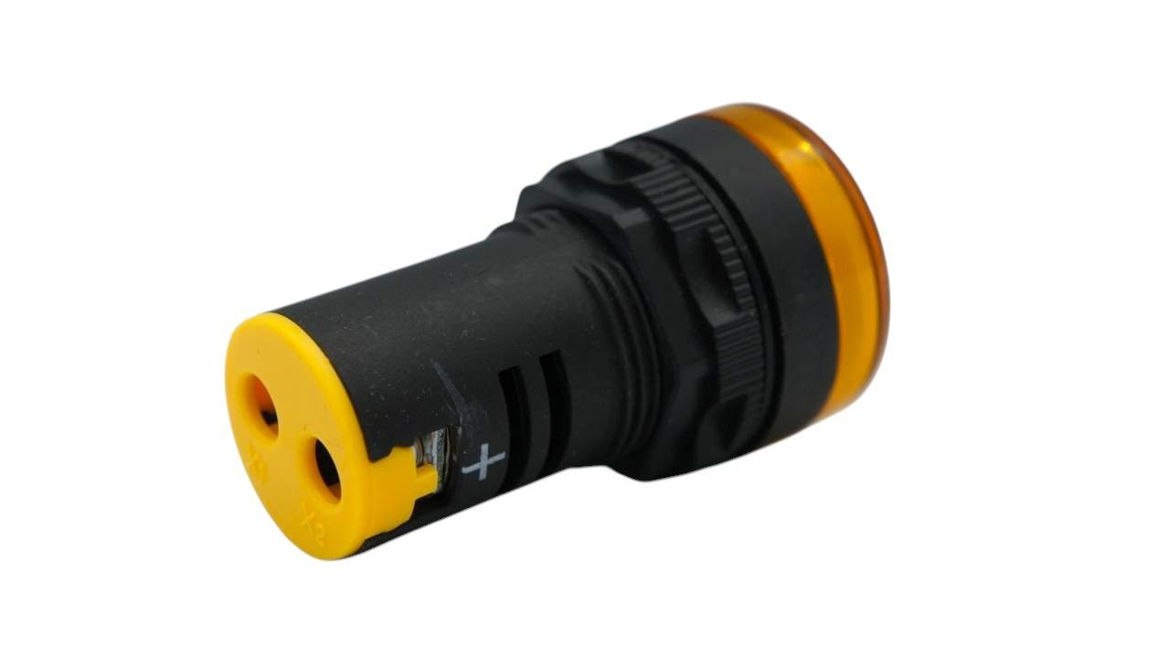 Volmetro digital amarillo AD22-22VM-YD 22mm 5-110 VDC | ANDELI
