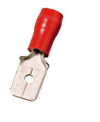 Zapata tipo faston macho MDV-1-250 rojo 16-22 AWG | MK ELECTRO