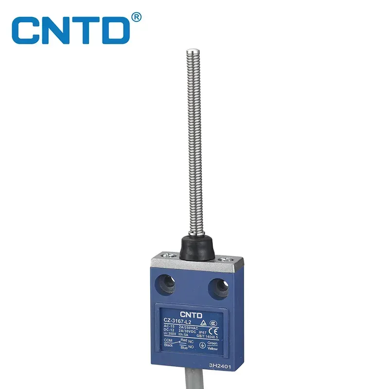 Limit Switch vertical precableado varilla flexible con resorte CZ-3167 , 1NC + 1NO | CNTD
